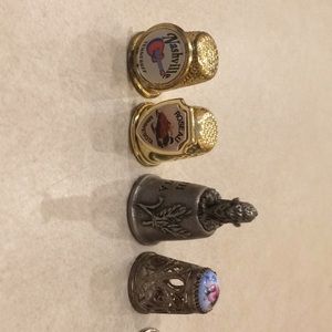 11 pieces of my great aunts thimble collectin.